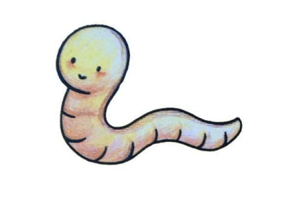 Elementary simple drawing earthworm