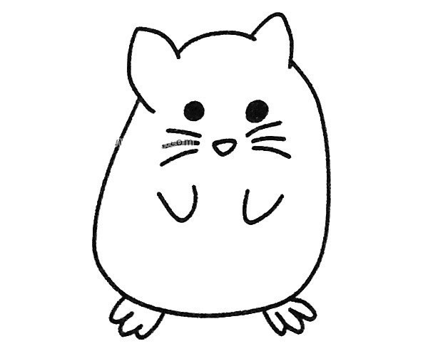 Learn to draw cute chinchilla in four steps