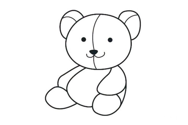 How to draw a teddy bear in simple strokes