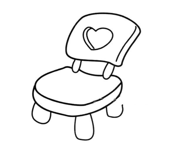 Heart shaped back chair