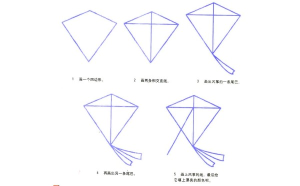 How to draw a kite in simple strokes