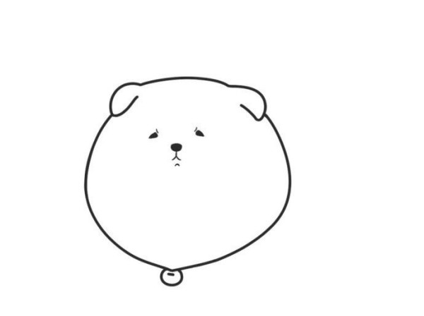 Draw a fat puppy