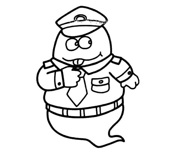 Seal Police Simple Drawing Picture