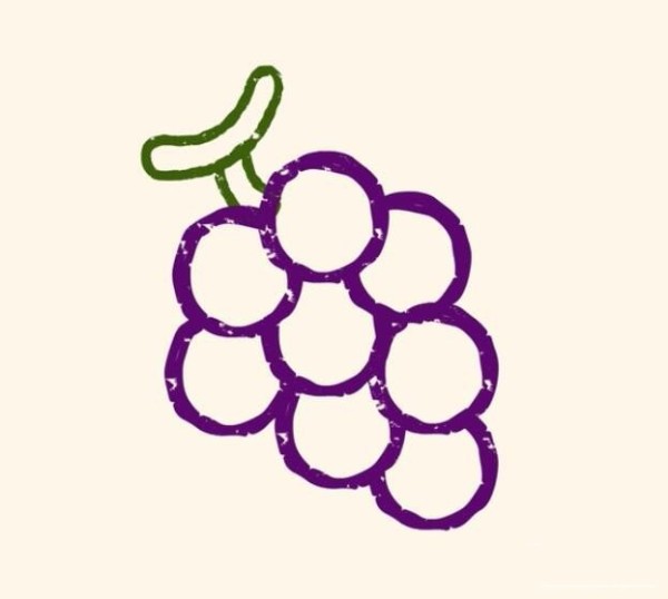 Magical simple drawing grapes