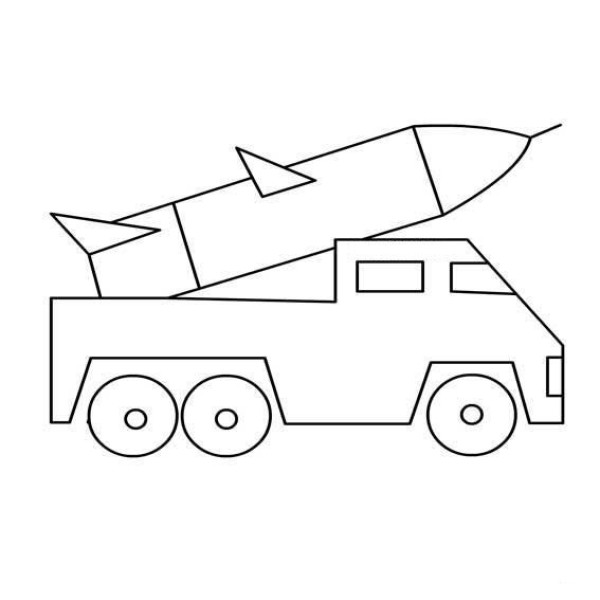 Simple drawing method of missile launch vehicle