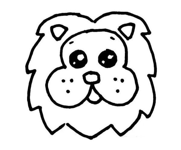 Cartoon Lion Simple Drawing Picture