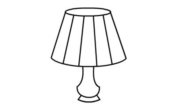 How to draw a simple table lamp