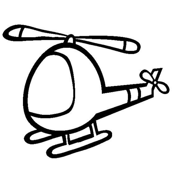 Vehicle simple drawing Helicopter simple drawing picture