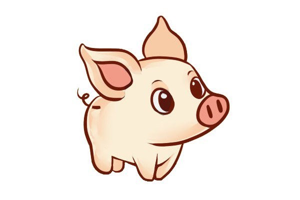 How to draw a simple piglet