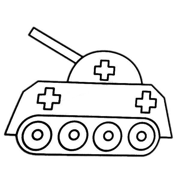 Simple tank drawing picture