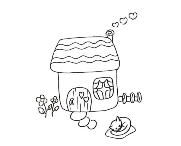 Draw a beautiful little house