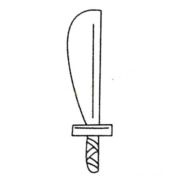 Complete collection of simple drawings of broadsword and drawing methods