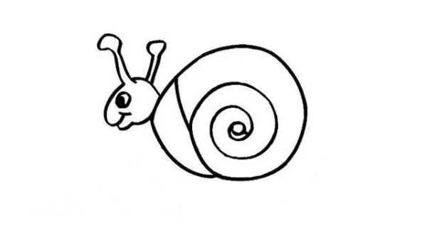 How to draw a snail in simple strokes