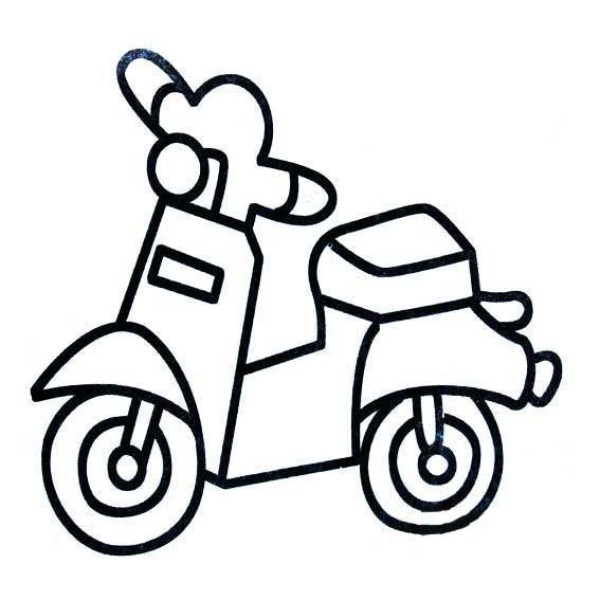 Childrens simple drawings small motorcycle