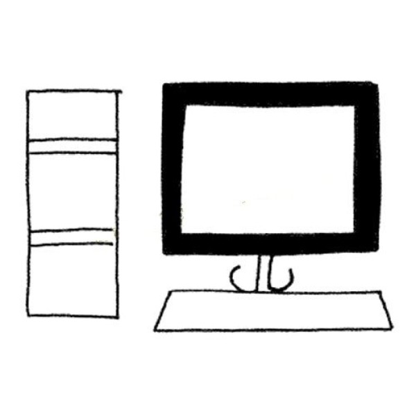 Desktop computer simple drawing pictures