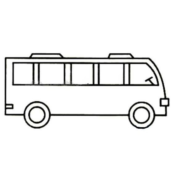 Simple bus drawing for children