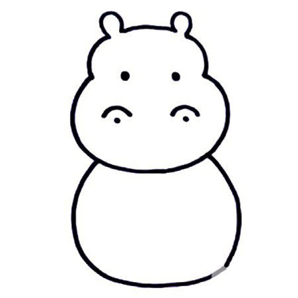 Learn to draw a hippopotamus video tutorial