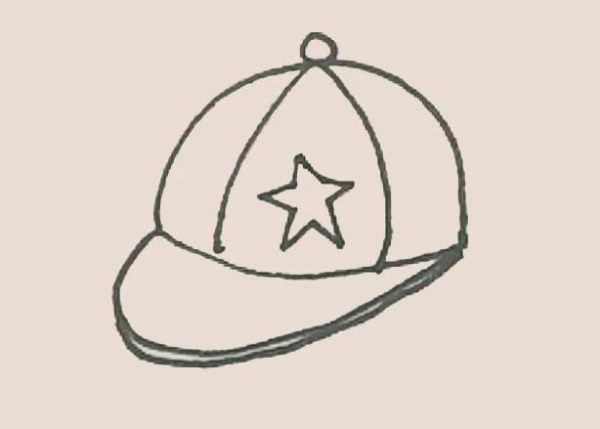 Simple drawing of duck cap