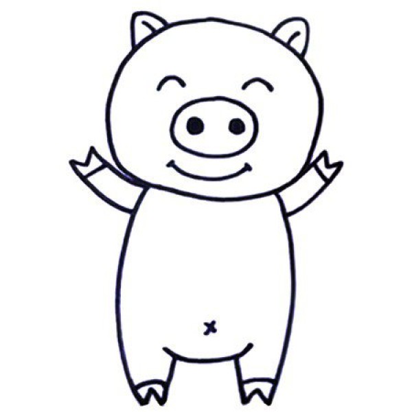 Learn to draw a pig video tutorial