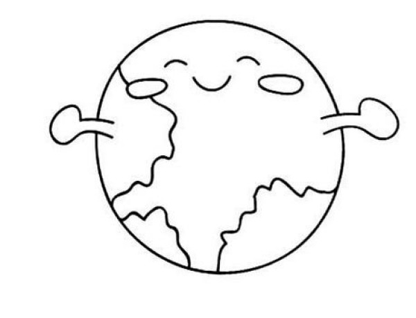 Cute earth simple drawing pictures