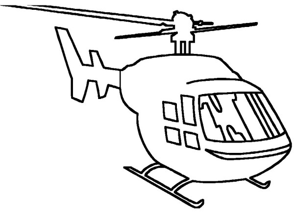 Rescue helicopter simple strokes