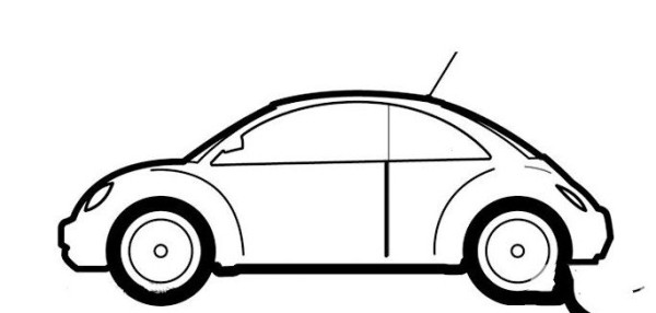 Simple drawing of means of transportation British car simple drawing