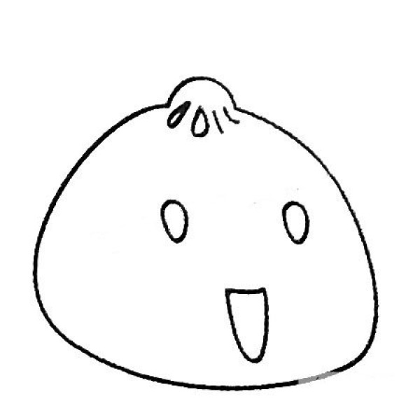 Complete collection of simple drawings of steamed buns and drawing steps