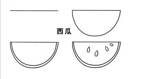 Watermelon simple drawing tutorial