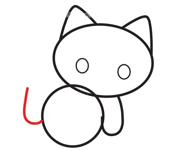 How to draw a cute kitten playing on a football