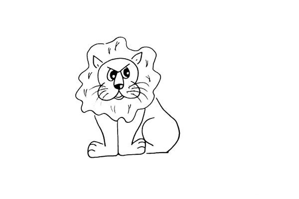 How to draw a lion