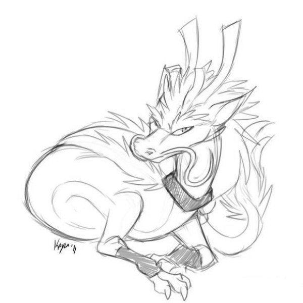 Simple drawing of dragon Domineering Chinese dragon simple drawing