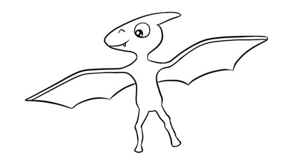 How to draw a pterosaur in simple strokes