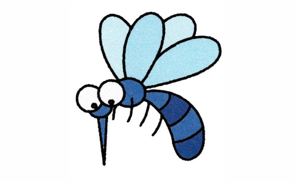 How to draw a mosquito with simple strokes