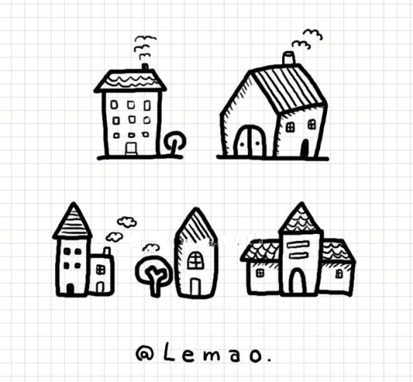 5 beautiful simple drawings of houses