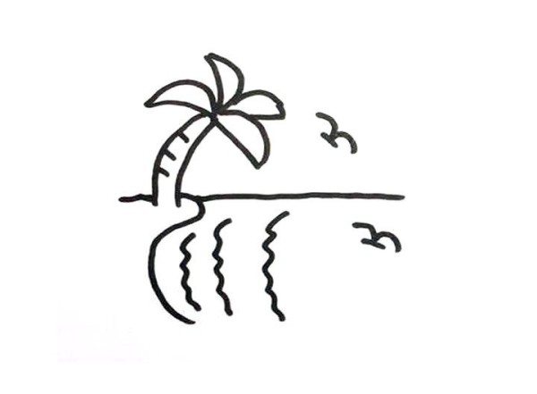 6 simple and beautiful sea scenery drawings