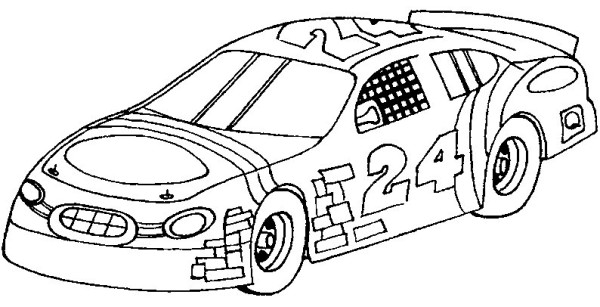 Car rally—racing simple drawing picture