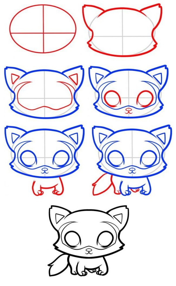 Animal simple drawing tutorial, simple drawing method of raccoon