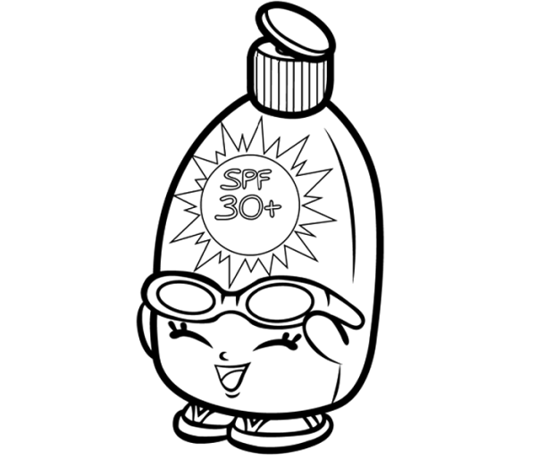 Cute cartoon item sunscreen