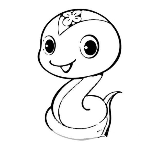 Teach you how to draw a simple drawing of a snake