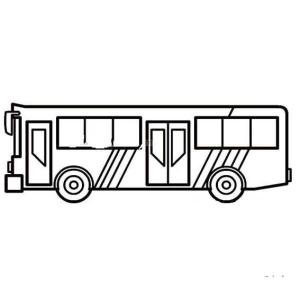 Simple drawing of luxury bus