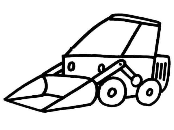 Simple drawing of engineering vehicle - bulldozer