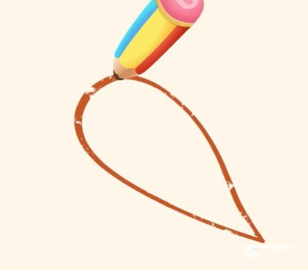 Magical simple drawing carrot