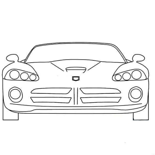 Three simple drawing pictures of sports cars