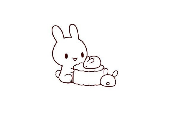 Little rabbit and moon cake