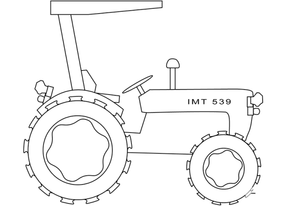 Simple tractor drawing method