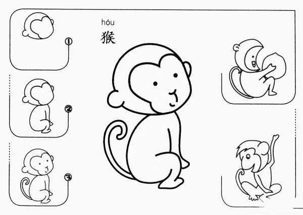 How to draw a monkey