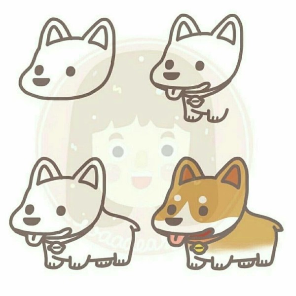 Simple drawing tutorial cute puppy