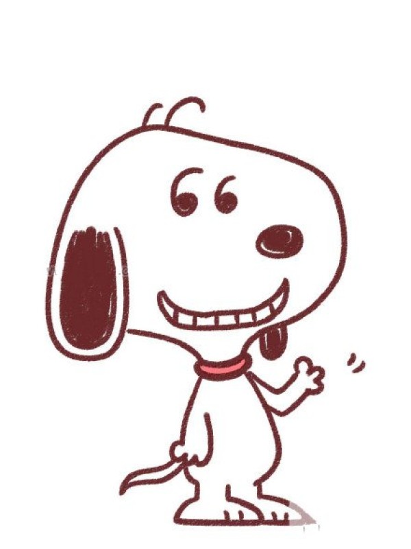 Cute Snoopy simple drawing tutorial