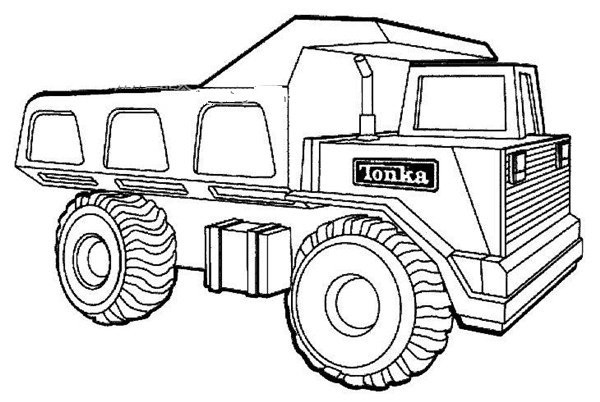 A Complete Collection of Simple Drawings of Engineering Vehicles - Dump Truck