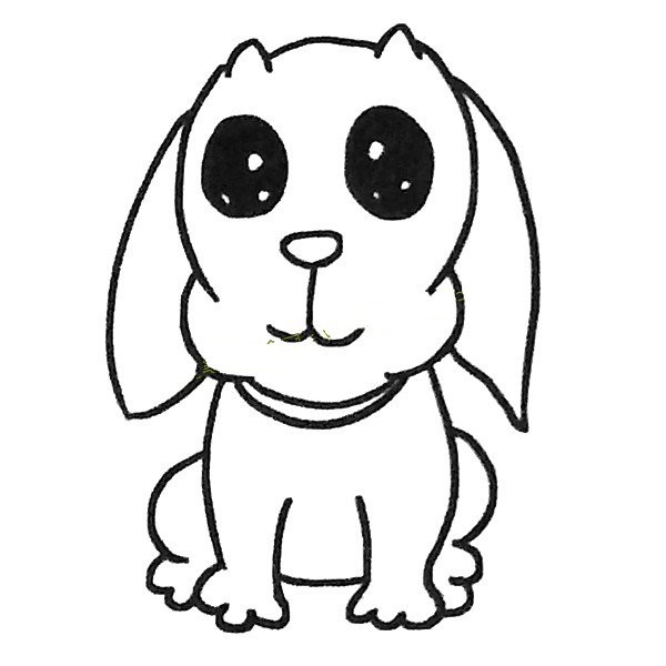 Cute puppy simple drawing picture